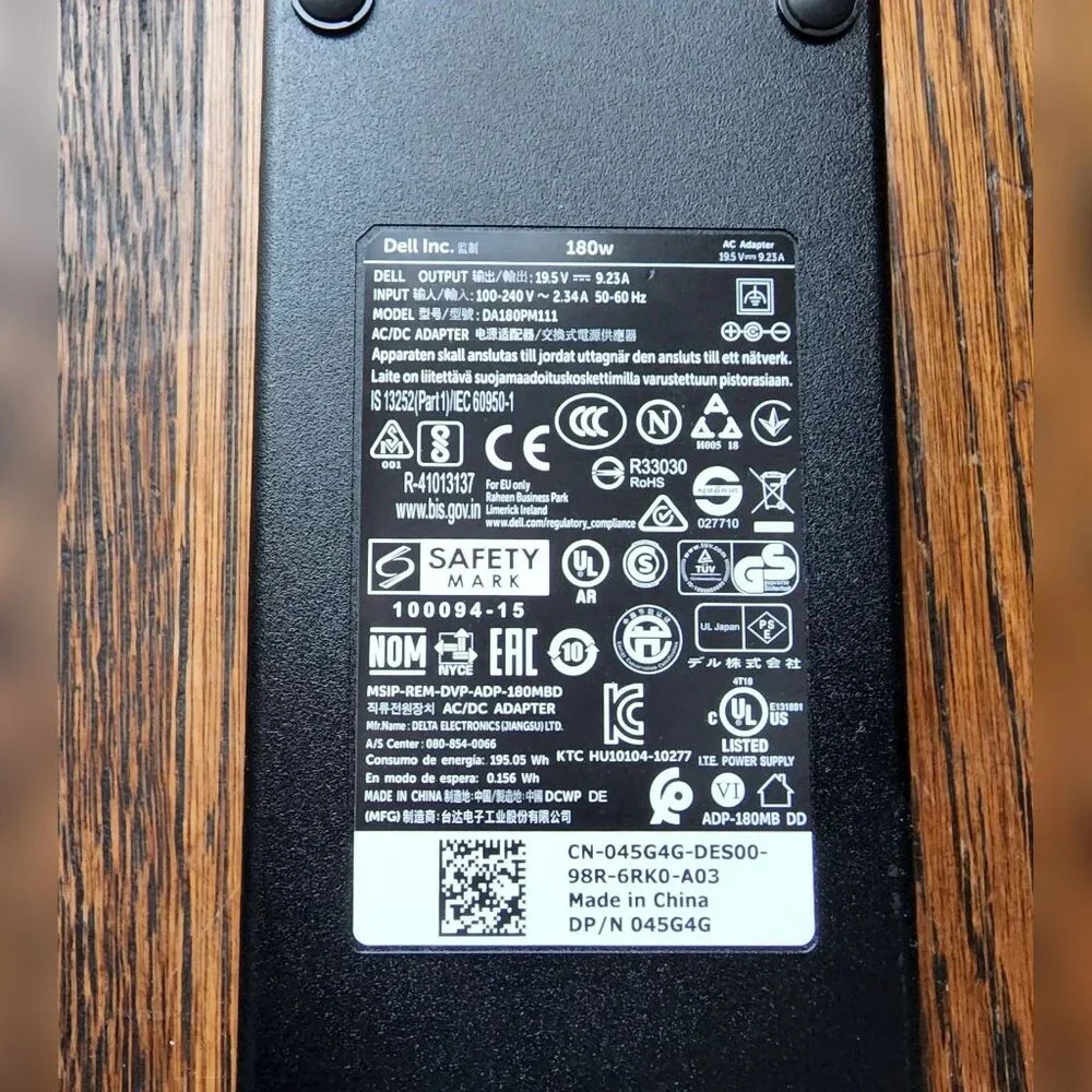 Genuine Dell Thunderbolt Dock USB Type-C Model K16A with 180W Power Supply
